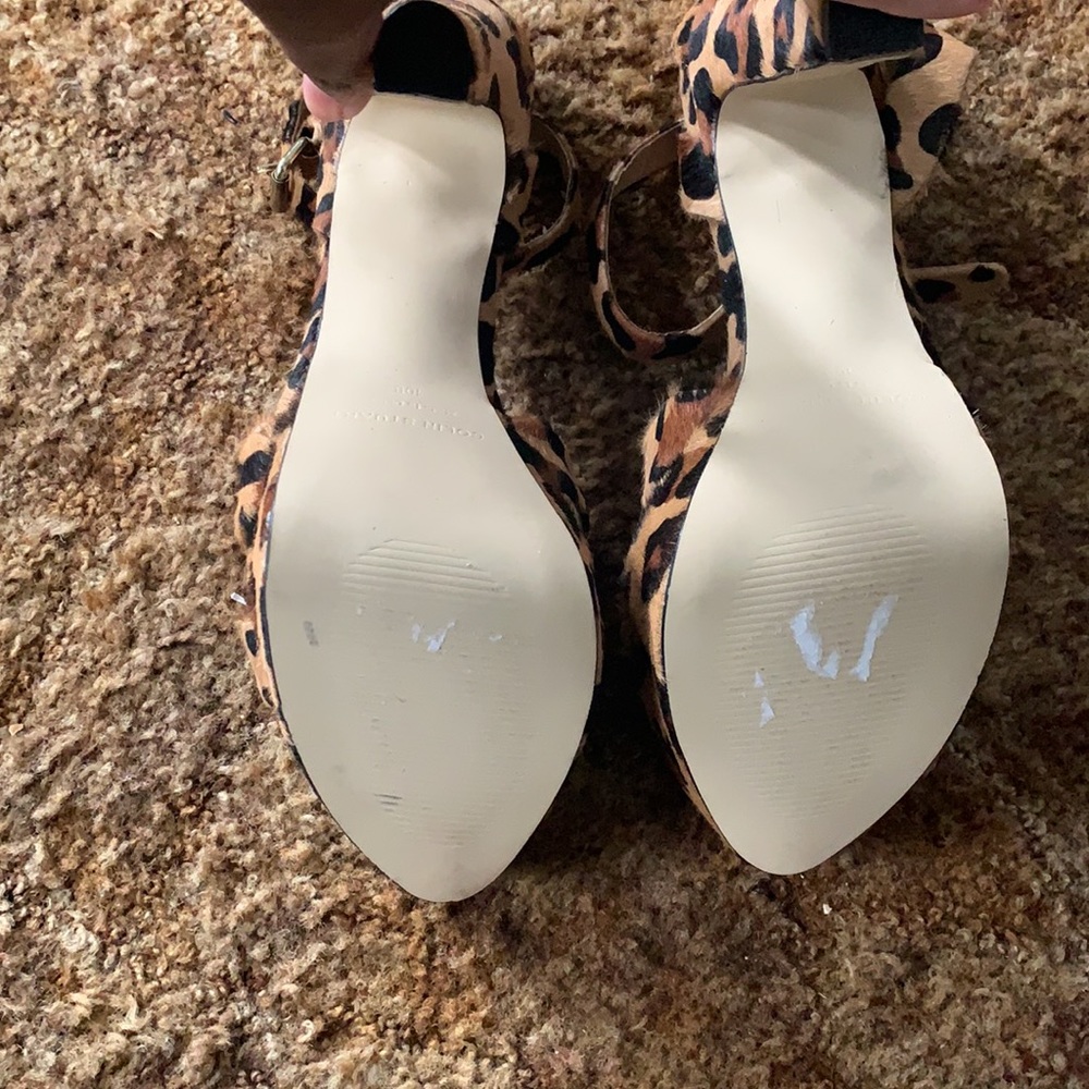 Platform Leopard Print High Heel - image 4